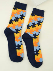 Men Puzzle Socks