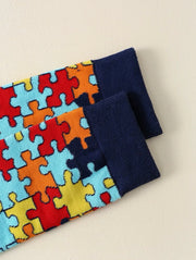 Men Puzzle Socks