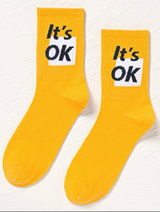 Slogan Graphic Socks