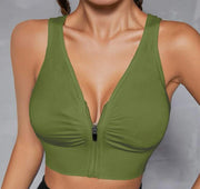 Zip up Sports Bra