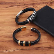 Men gold leather Bracelet